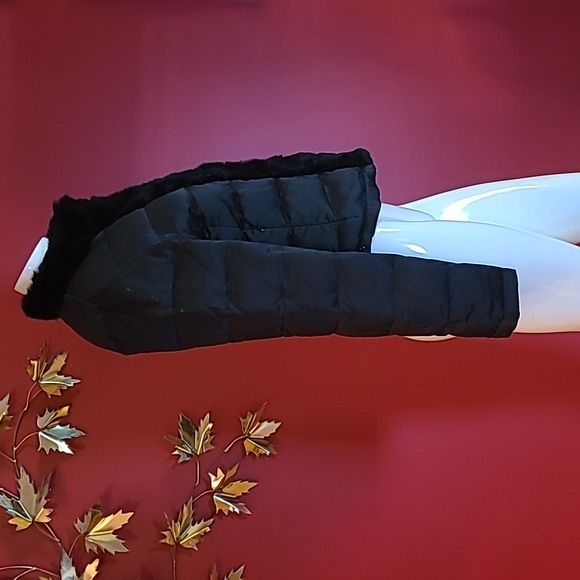 Calvin Klein Black Down Fur Jacket (needs spot cleaning) - Picture 9 of 16